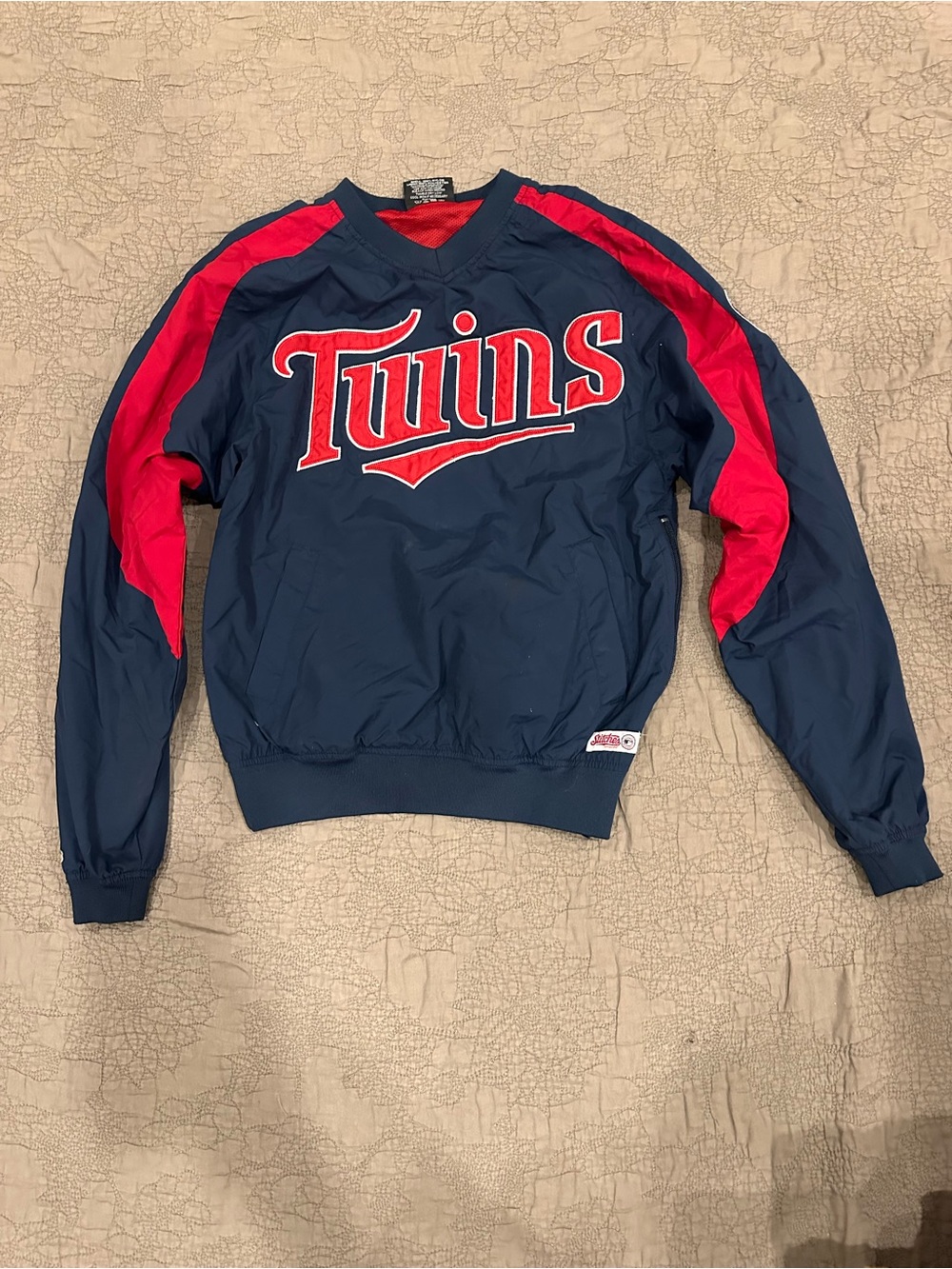 Stitches Navy and Red Twins Pullover Jacket